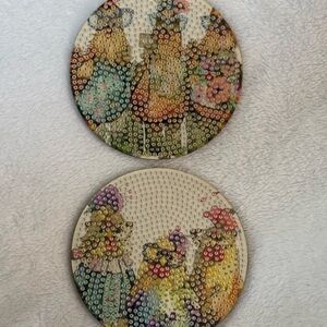23-6. Colorful Chicken Diamond Art Coasters Kit